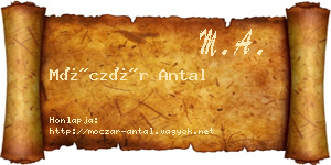 Móczár Antal névjegykártya